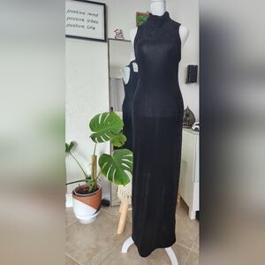 ZARA VELVET HALTER NECK DRESS